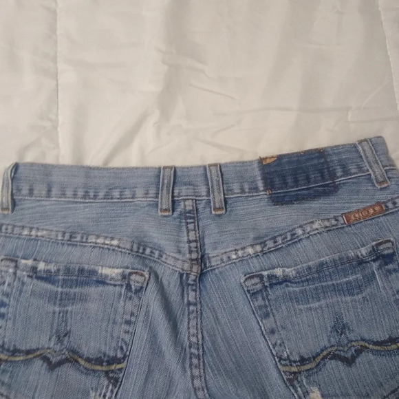 LUCKY BRAND BUTTON FLY BLUE RIDER CROP DENIM JEANS 6/28 - Picture 4 of 10